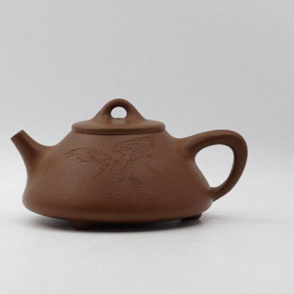 BEAUTIFUL TEAPOT, TRADITIONAL Teapot, Chinese Clay Creative Mr. Jin Bobing Sand Teapot, Ceramic Bird Design Chinese Teapot Gifts