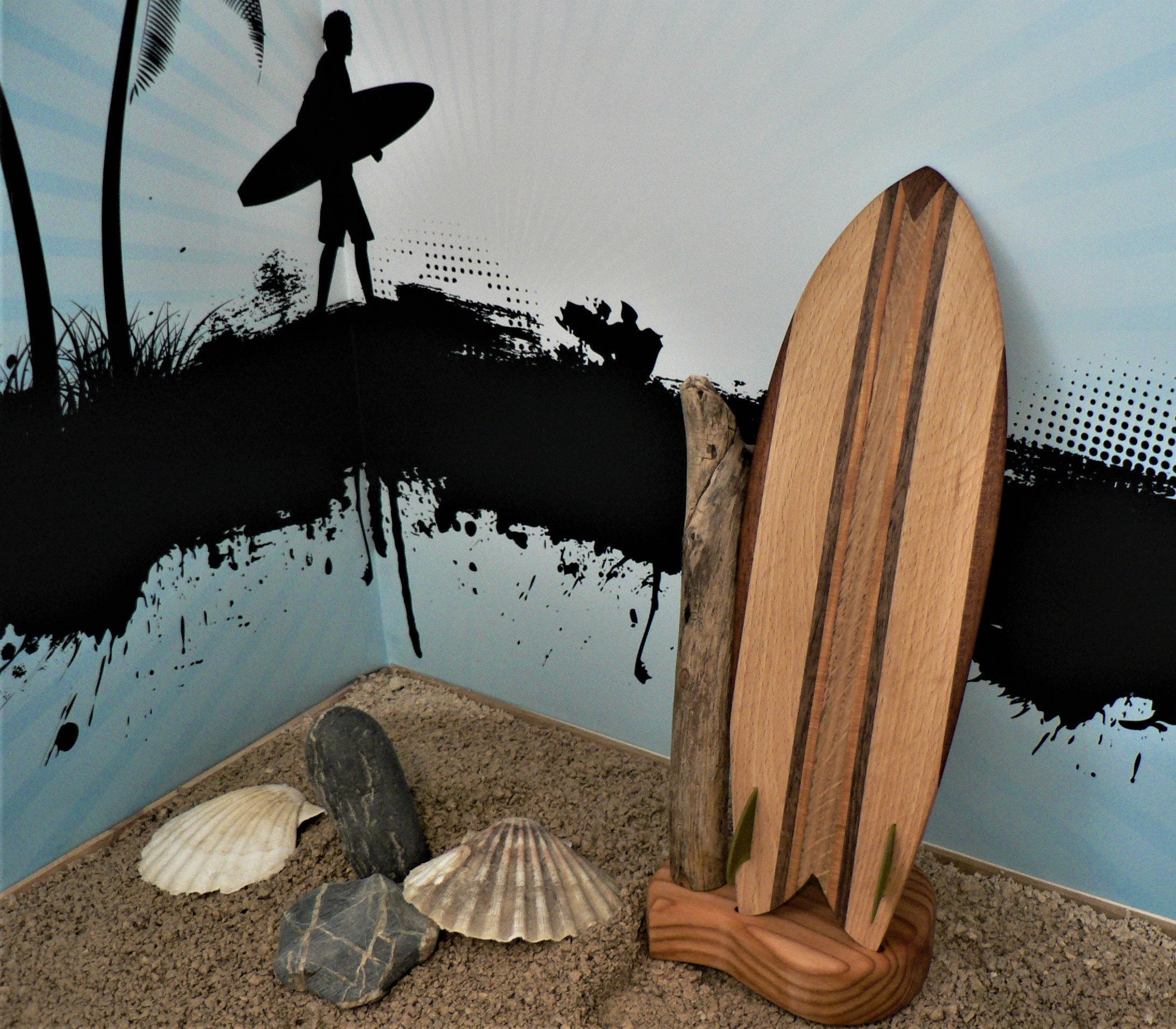 Tabla de surf en madera / resina / hecho a mano / madera dura Etsy