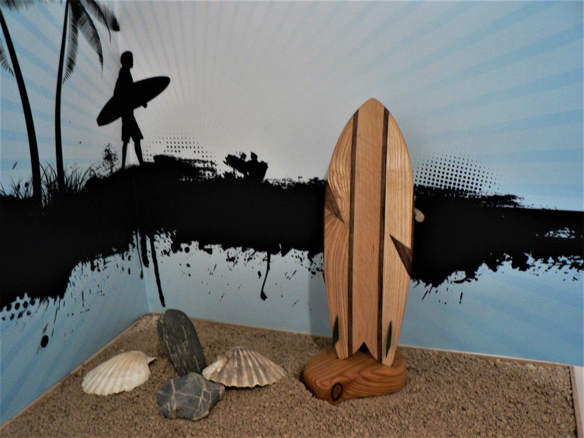 Tabla de surf en madera / resina / hecho a mano / madera dura Etsy