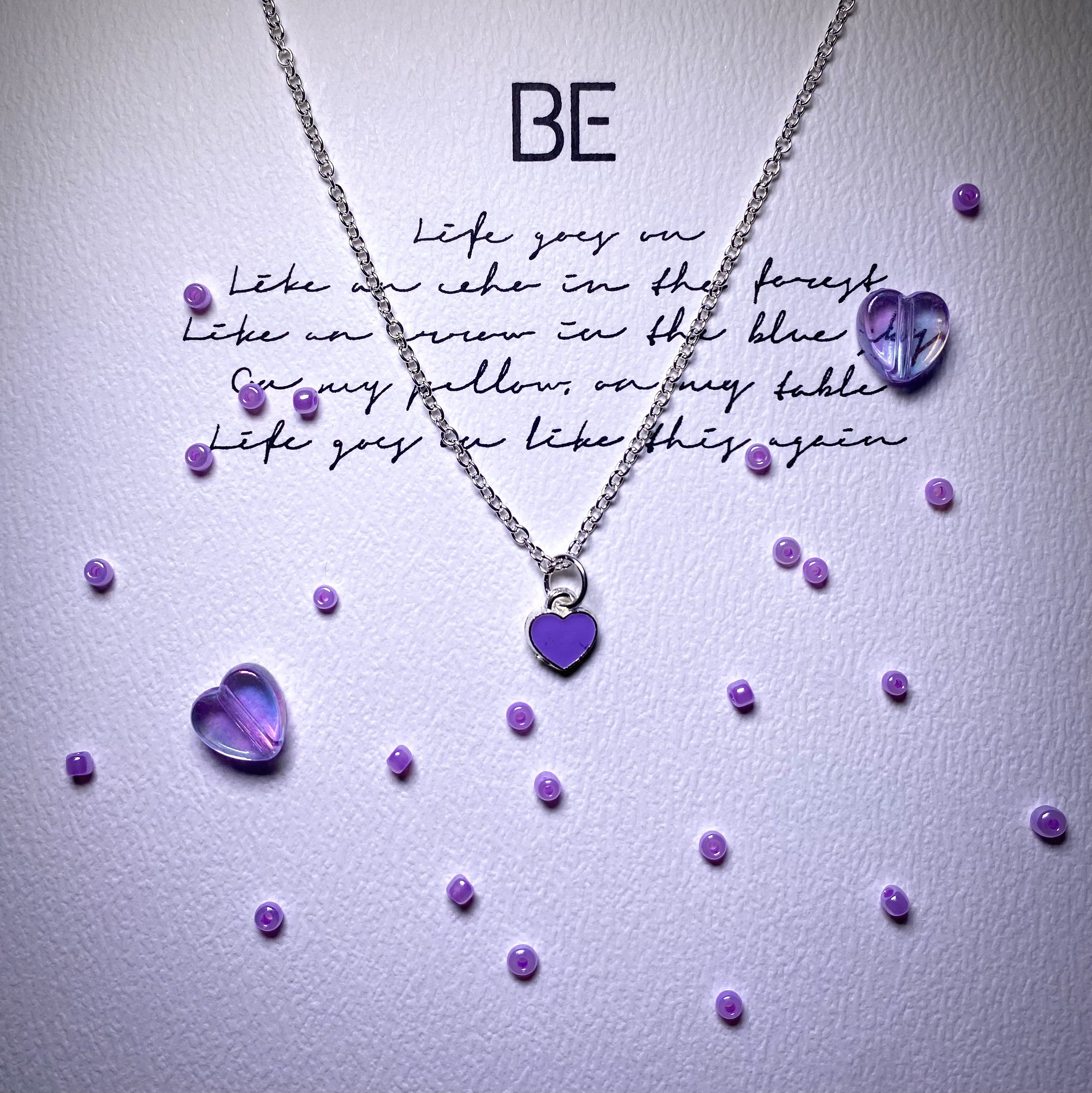BTS Purple Heart Sterling Silver 