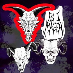 Pegatinas de metal de demonio
