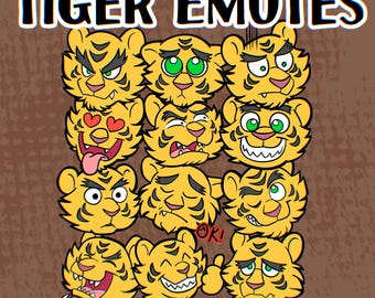 Tiger Kemono Furry Emotes