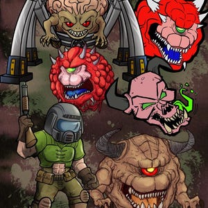 Pegatinas divertidas de Doom Vol. 1