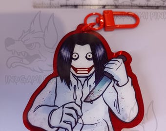 Jeff the Killer Red Acrylic Keychain