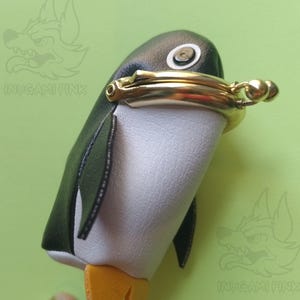 Porta-moedas vintage dos anos 60, pinguim, fofo, kawaii