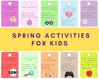 Kids activity | Kids bucket list | Kids printable activity | Kids activity cards |Kids flashcards | Kids activity challenge | Kids routine