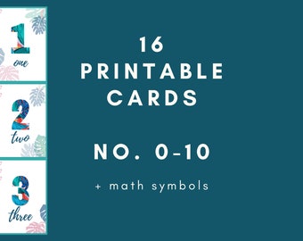 Flash cards | Printable number cards | Number flash cards | Flashcards for toddlers | Number flashcards set | Cards numbers 1-10