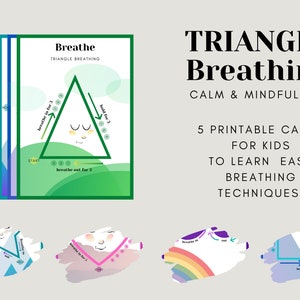 Activity cards for toddlers Breathing exercise cards Printable activity flashcards Yoga breathing cards for kids Deep breathing image 5