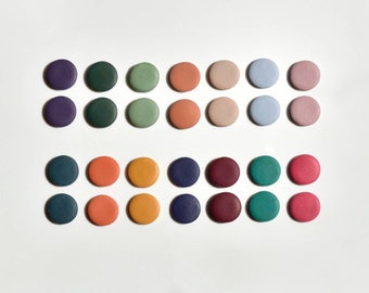 Autumnal Polymer Clay Studs – Minimalist Colorful Earrings