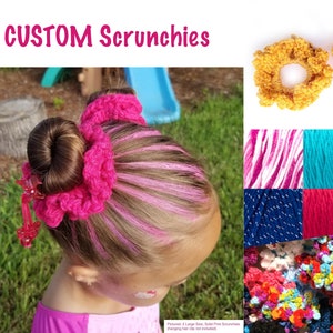 Handmade Scrunchie. Large or Small. Solid, Metallic, or Multi-Colored. Crocheted, Handmade.