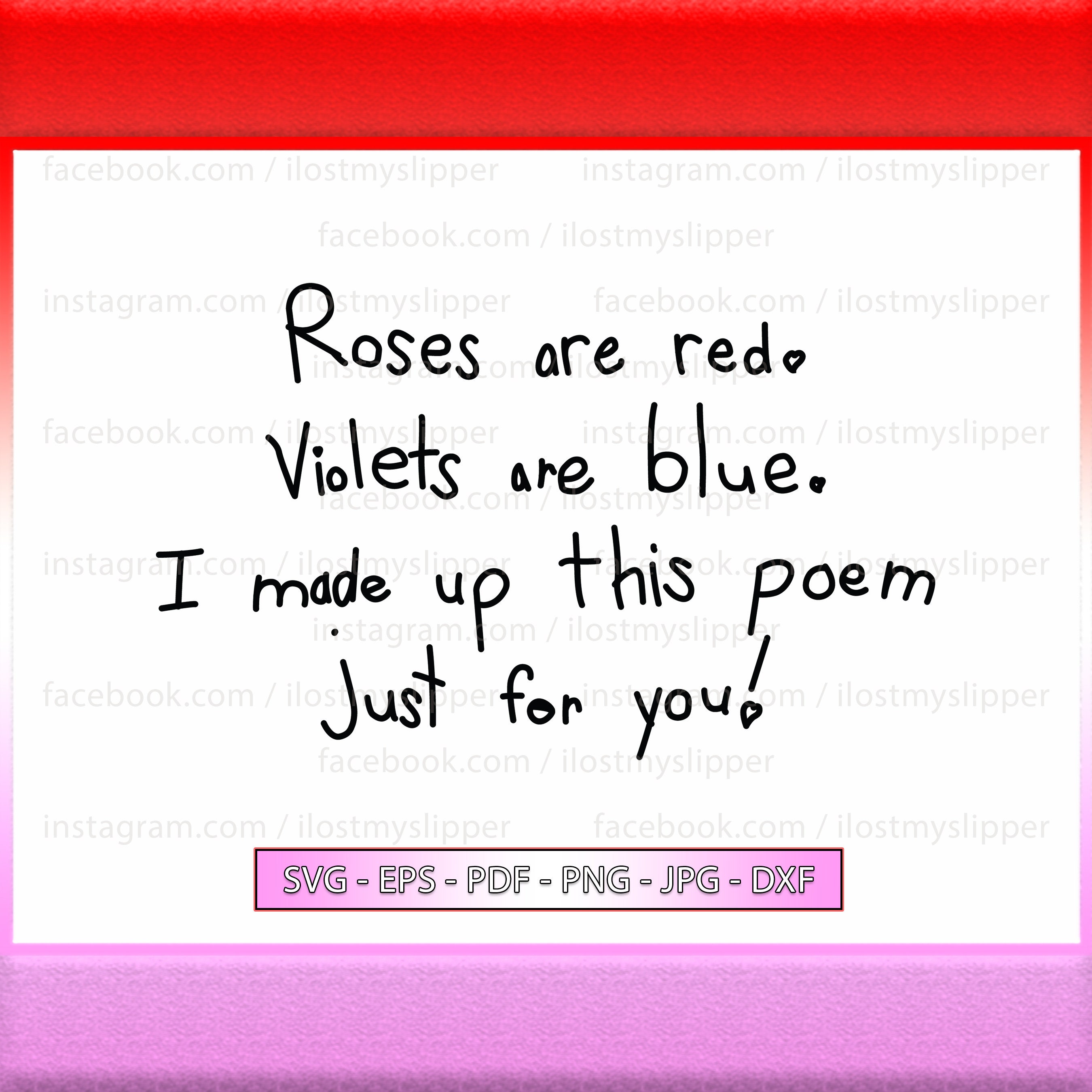 mental industri træ Roses Are Red Violets Are Blue Poems - Etsy