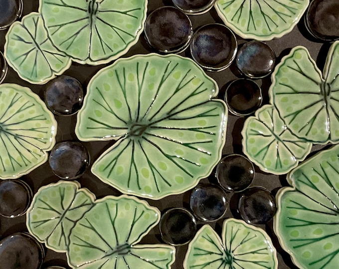 Lily Pad Mosaic Tile Choose From Three Types Handmade and Etsy
