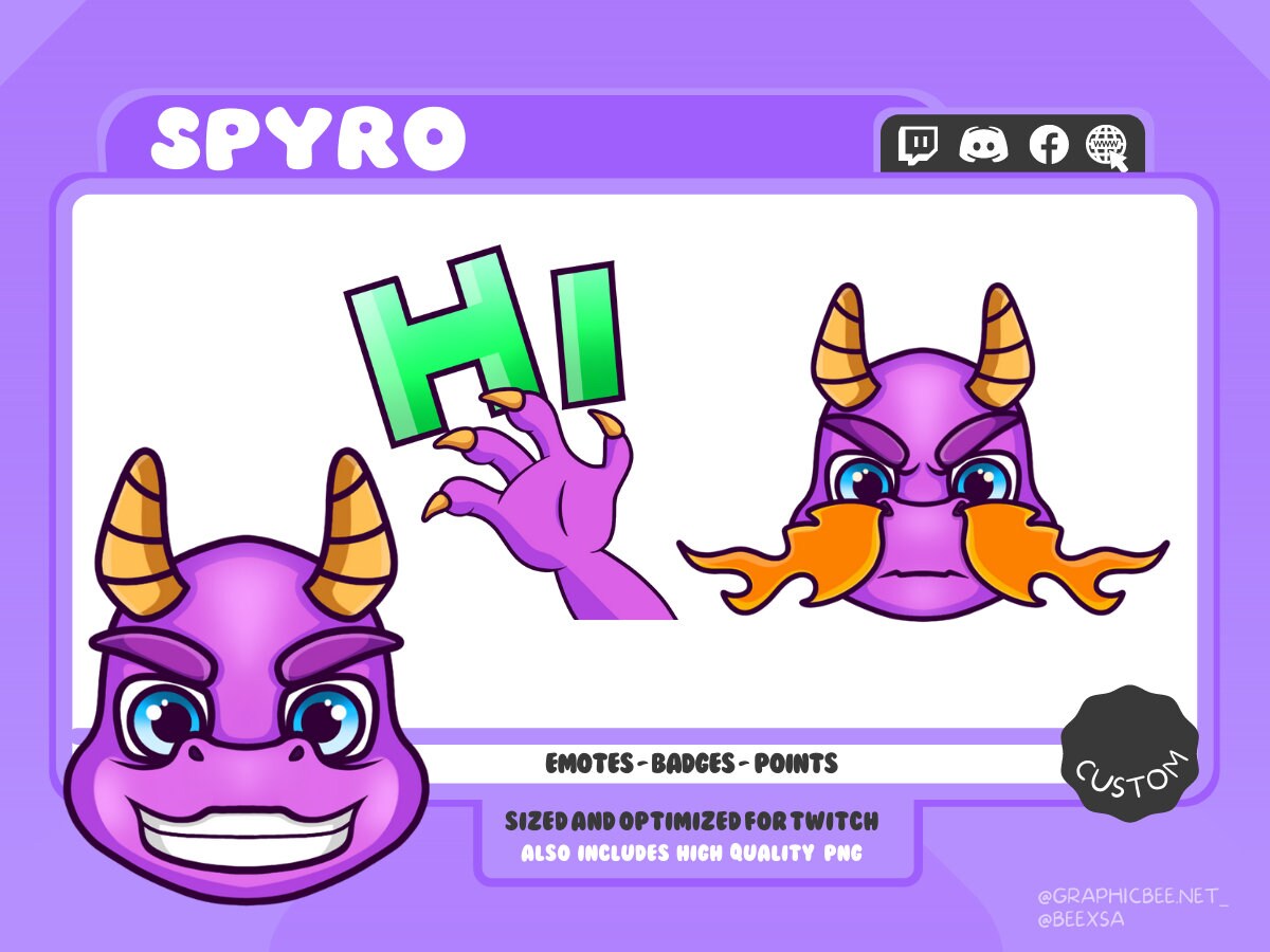 Spyro Inspired Twitch Emotes Set 1 Bit Badges Purple Etsy Spyro Inspired Twitch Emotes Set 1 Bit Badges Purple Etsy