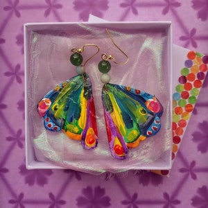 Caterpillar earrings, teacher appreciation gift, stocking stuffer, butterfly, book lovers, la oruga, teacher earrings