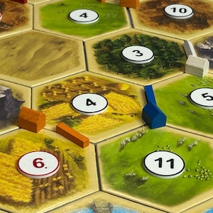 CATAN Number Token Personalised Colours - 3D Printed