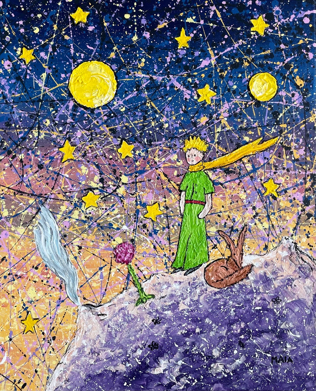 The World of the Little Prince - N.2. 3D Sculpture Painting