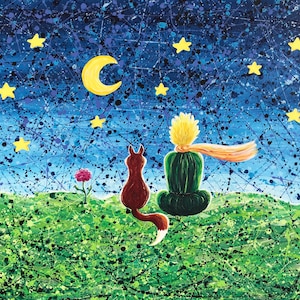 Le Petit Prince - N.30. Quality streched canvas.