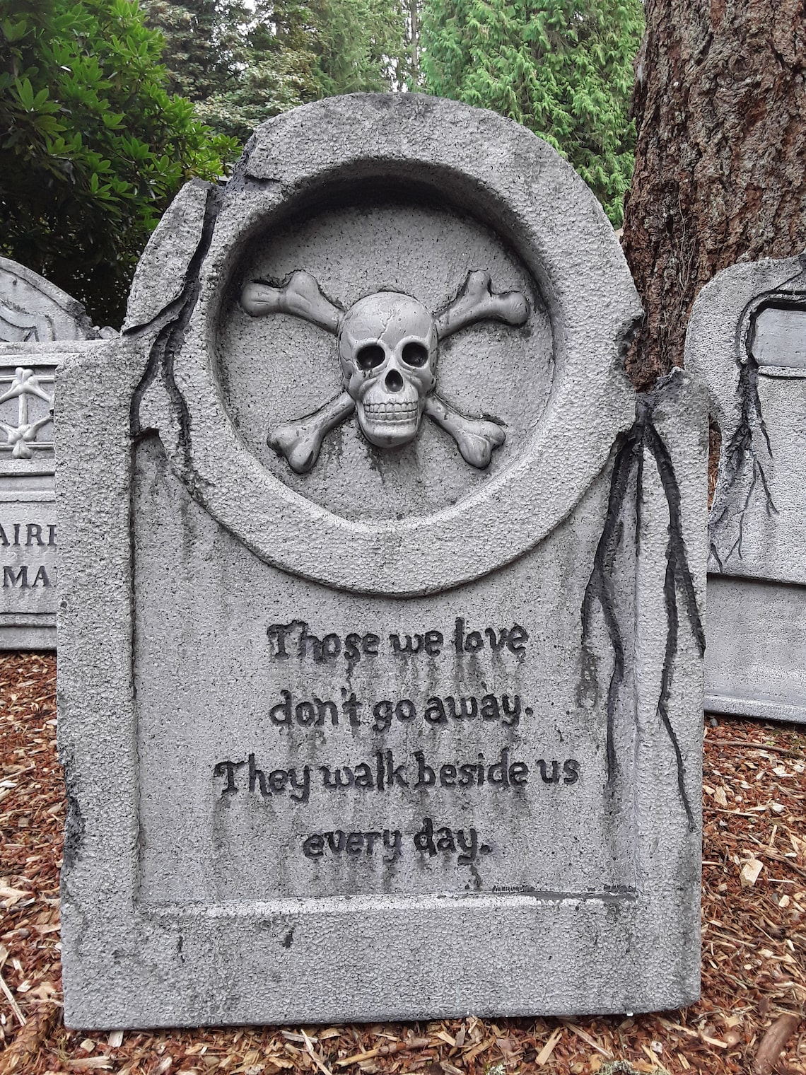 Skull and Crossbones Life Size Halloween Graveyard Cemetery Etsy