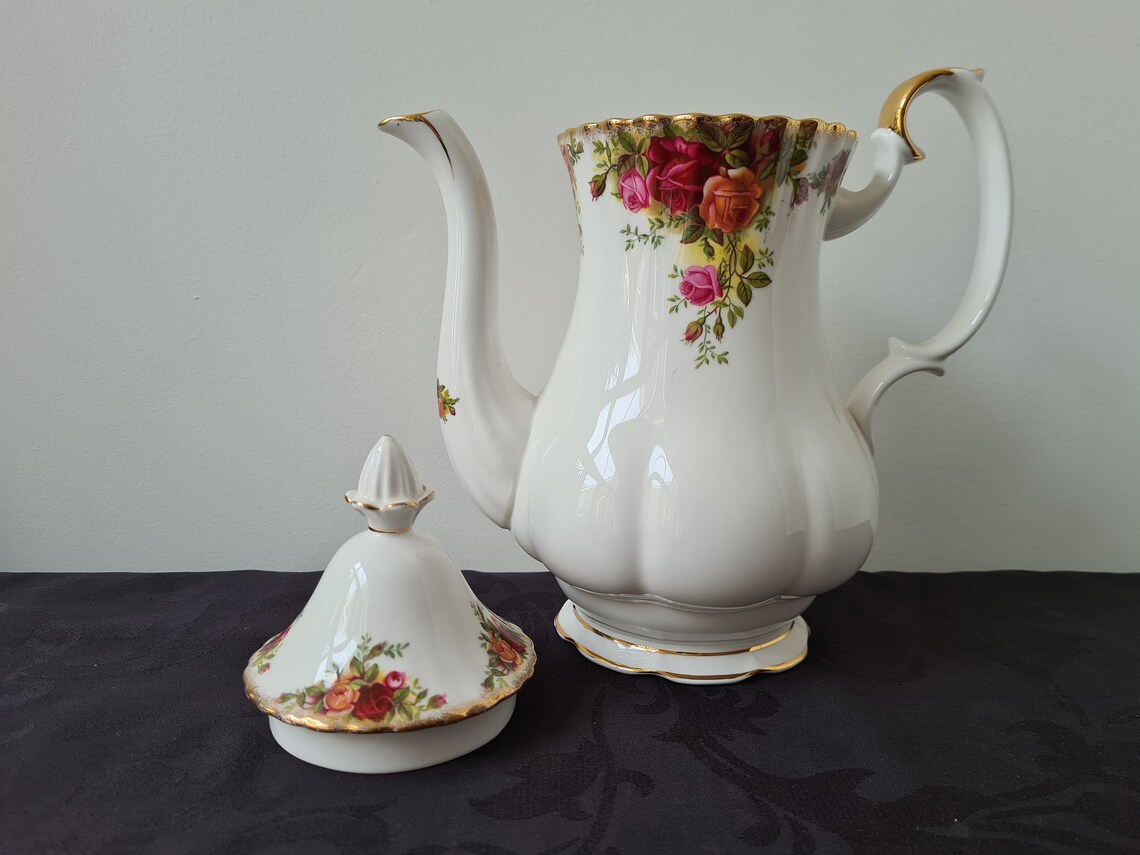 Royal Albert Old Country Roses coffee pot big 185 cm high Etsy