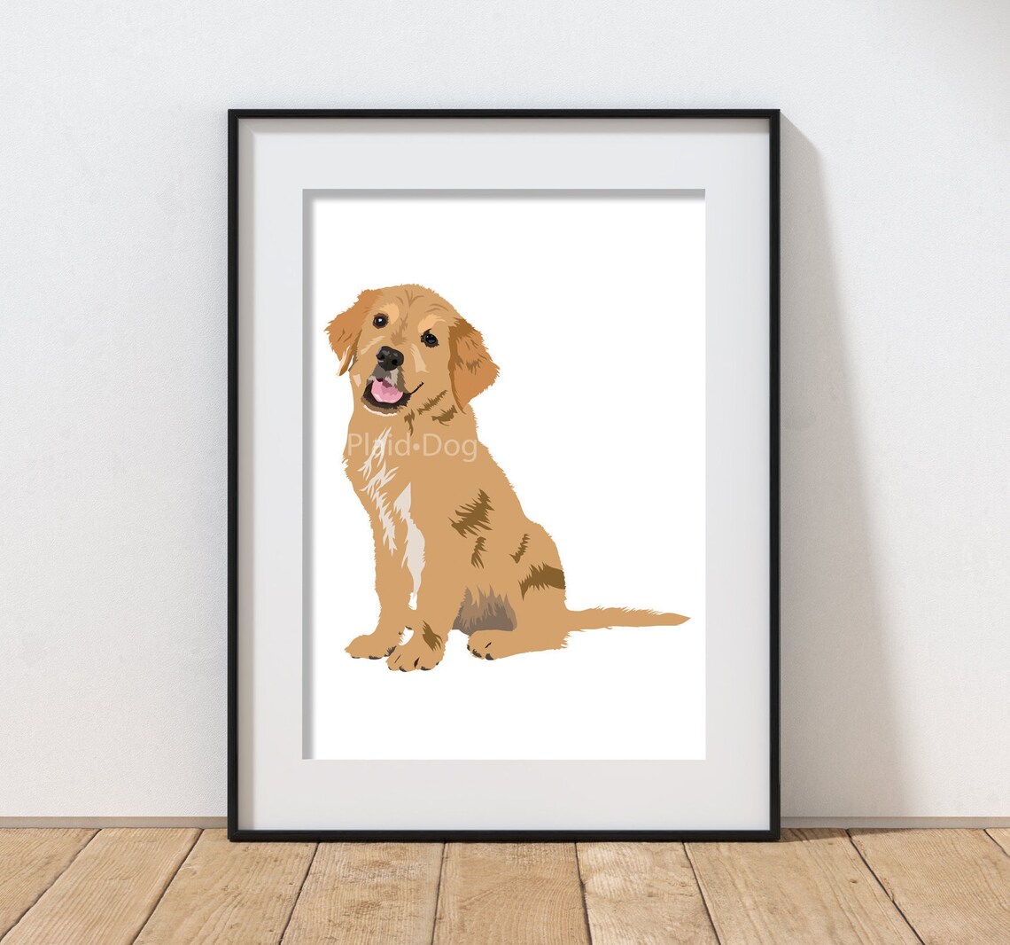 Printable Golden Retriever Instant PDF Digital Download | Etsy