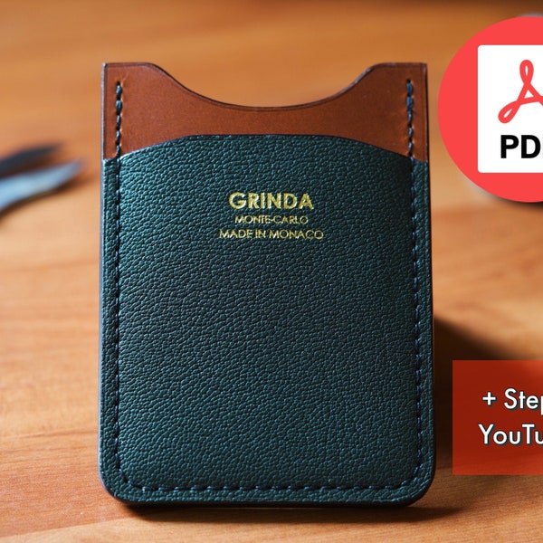 Leather Vertical Wallet (PDF Pattern) with Step by Step Video