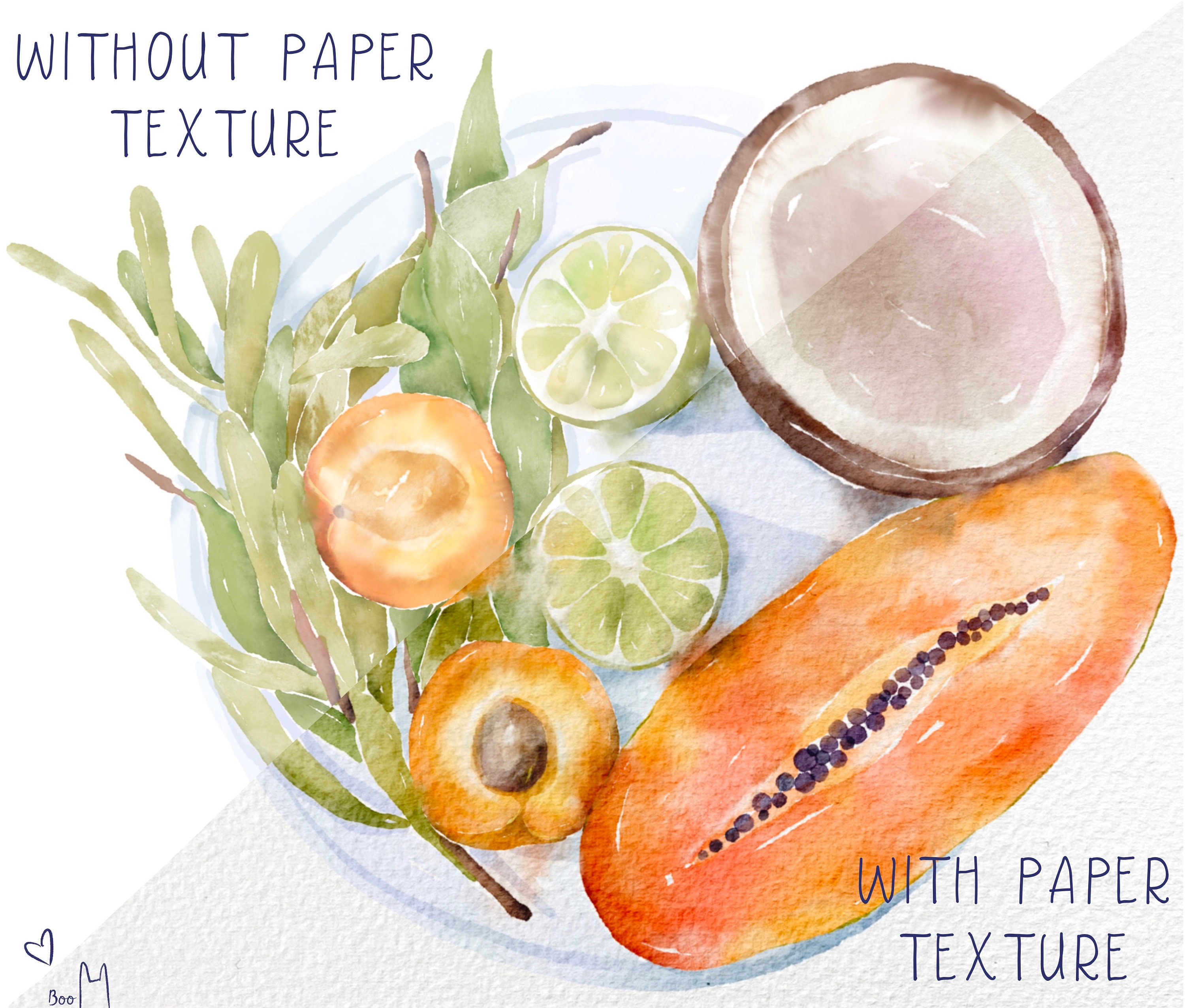 5 Procreate Watercolor Papers Watercolor Paper Texture Etsy