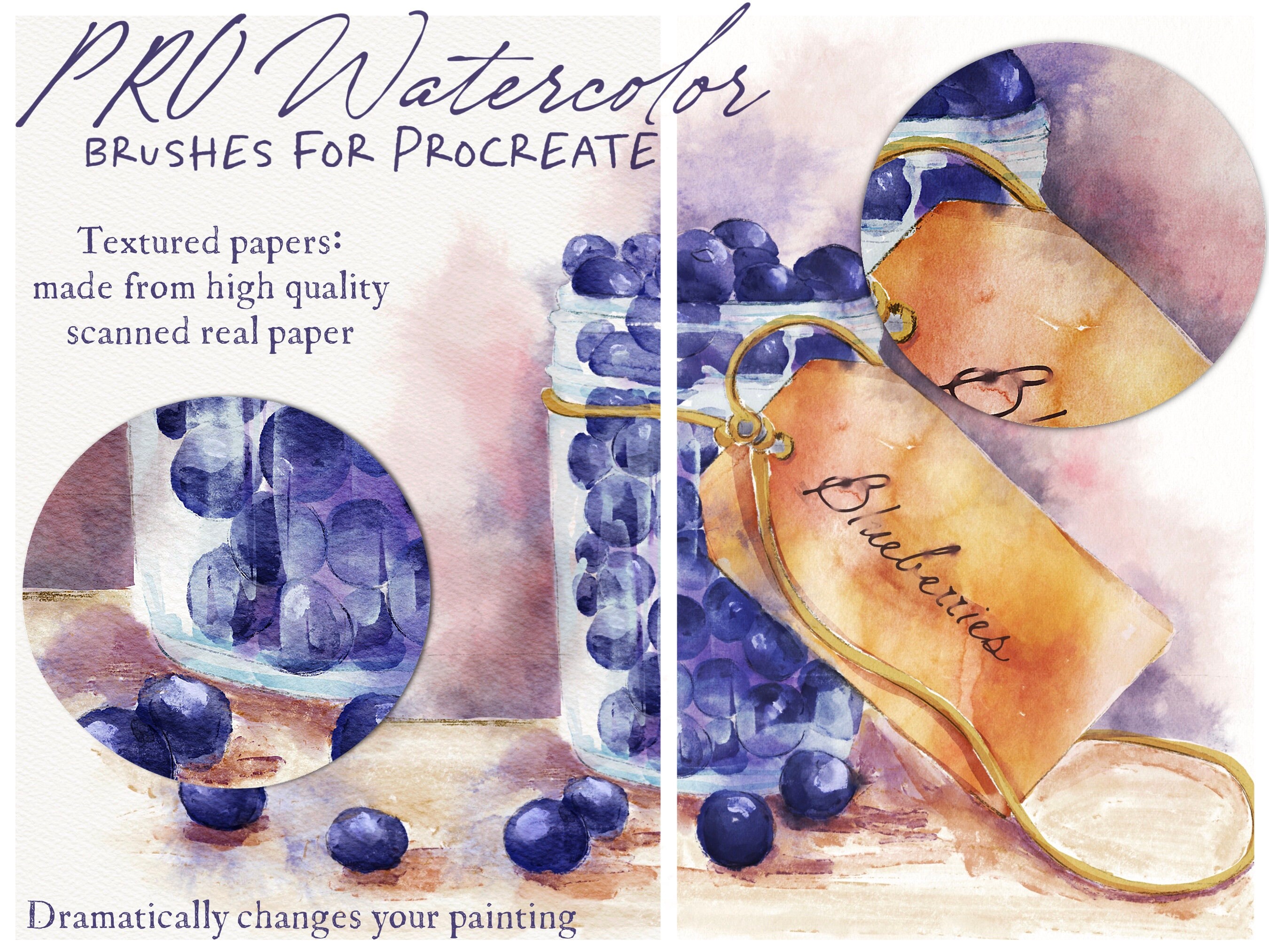 Realistic Watercolor Brushes for Procreate, Brush Set for Ipad, Loose ...