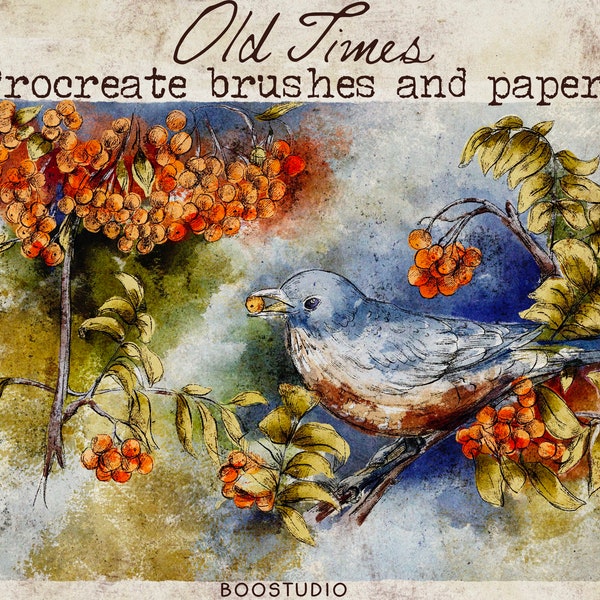Old Times - Procreate Brushes, Vintage Brushset, Old Vintage Paper, Procreate Brush Pack, Texture Brushes, Ink Brushes, Watercolor Brushset