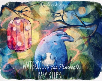 Realistic watercolor brushes for Procreate, watercolor stamp brushes, brush set for iPad, watercolor brush pack, paper for Procreate