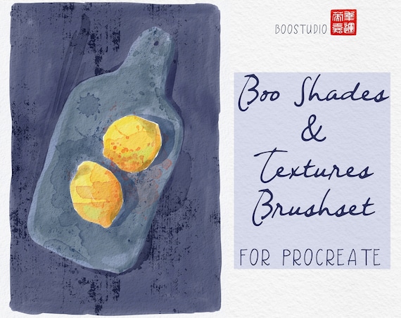 51 Procreate Shades & Textures Brushes - Texture Shader Brush Set, Watercolor Stamps, Pattern Brushes, Digital Illustration Brushest