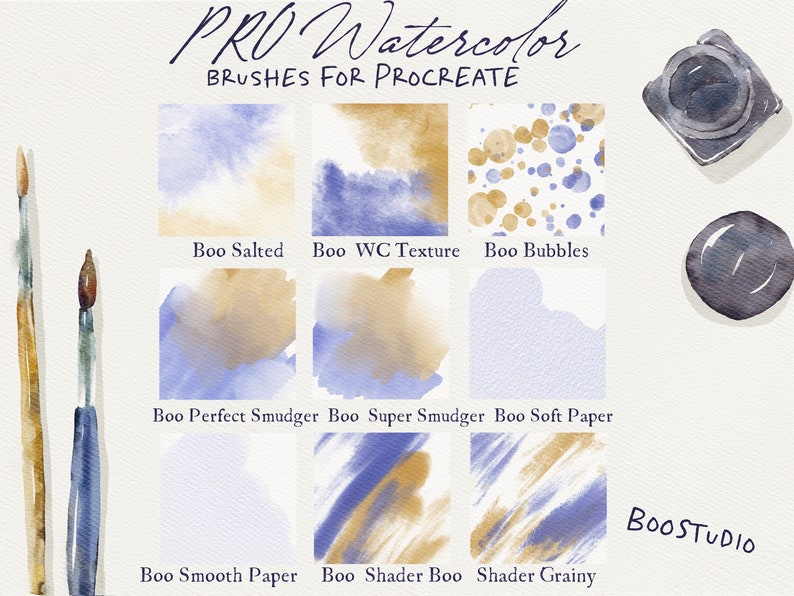 Realistic Watercolor Brushes for Procreate, Brush Set for Ipad, Loose ...