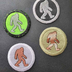 Silver Dollar Bigfoot Iron-on Patches