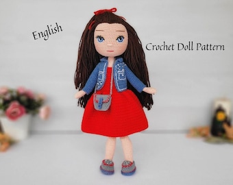 Yasemin Amigurumi Doll Crochet Pattern: English PDF