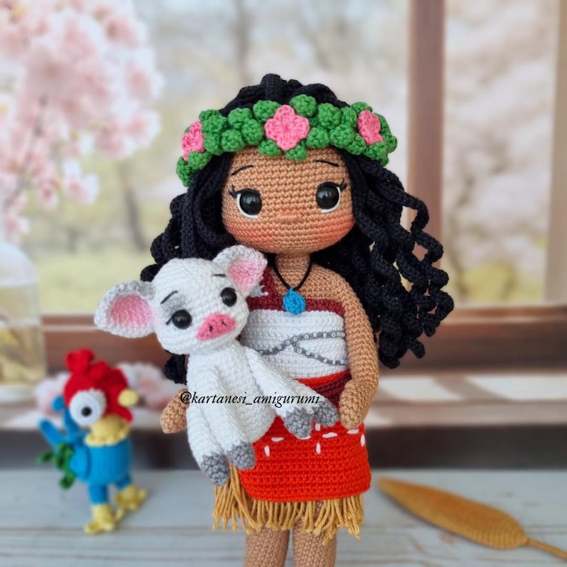 Amigurumi princess doll pattern PDF, crochet handmade gift