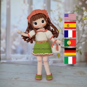 Wendy Crochet Doll Pattern,Amigurumi Doll Pattern,Amigurumi Tutorial,English,Français,Português, Español,German,It is video supported.