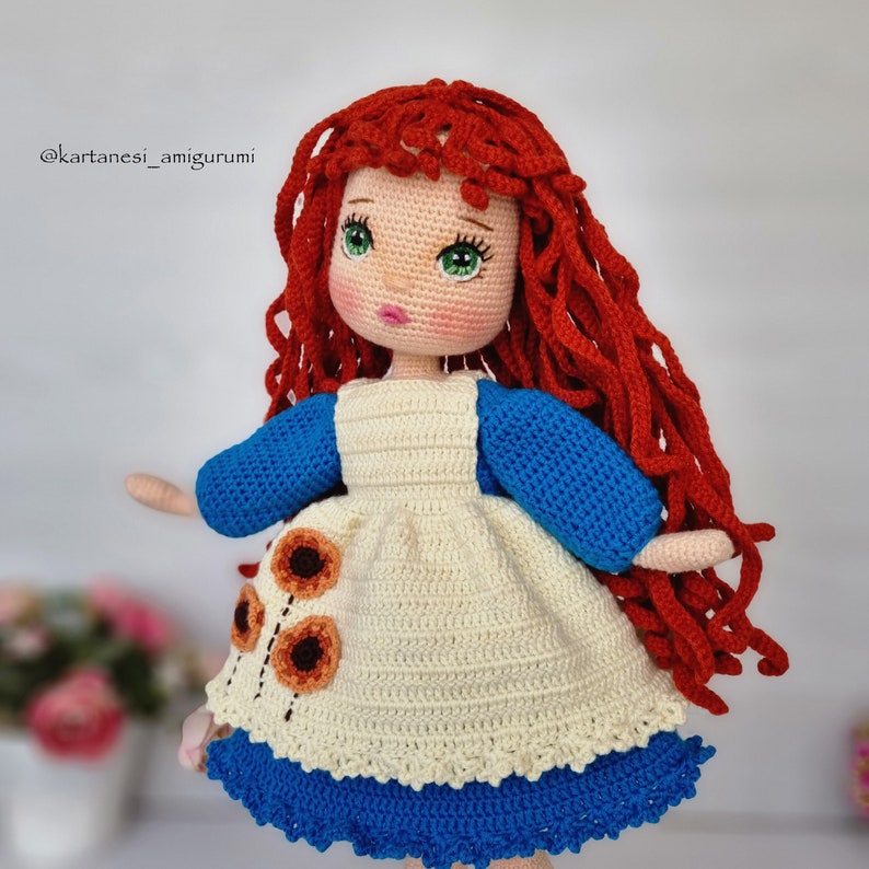 Julia Crochet Doll Pattern, Amigurumi Doll Pattern, Amigurumi Tutorial, English Pattern Pdf, This pattern is video supported image 7