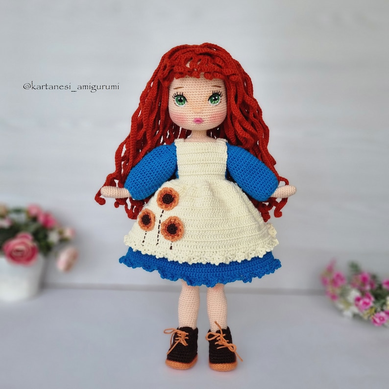 Julia Crochet Doll Pattern, Amigurumi Doll Pattern, Amigurumi Tutorial, English Pattern Pdf, This pattern is video supported image 3