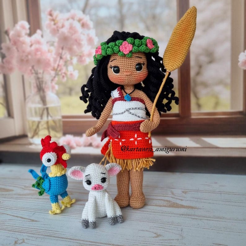 Amigurumi Moana princess doll PDF tutorial crochet