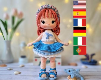 Laura Crochet Doll Pattern: Amigurumi Tutorial (PDF in 6 Languages)