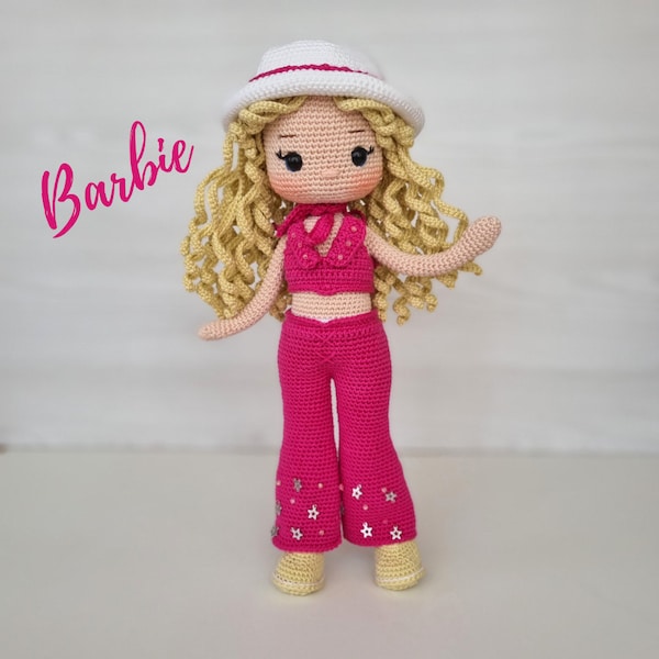 Modèle de poupée Barbie au crochet, modèle de poupée Amigurumi, tutoriel Amigurumi, modèle anglais Pdf,