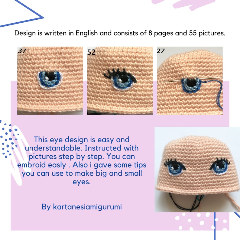 Crochet Doll Pattern for Eyes Amigurumi Doll Pattern for Etsy
