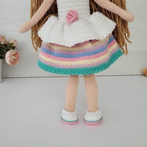 Amigurumi Doll Pattern, Crochet Doll Pattern, English Doll Pdf, Amigurumi Tutorial, Handmade Doll Pdf, Yasemin doll with unicorn costume image 8