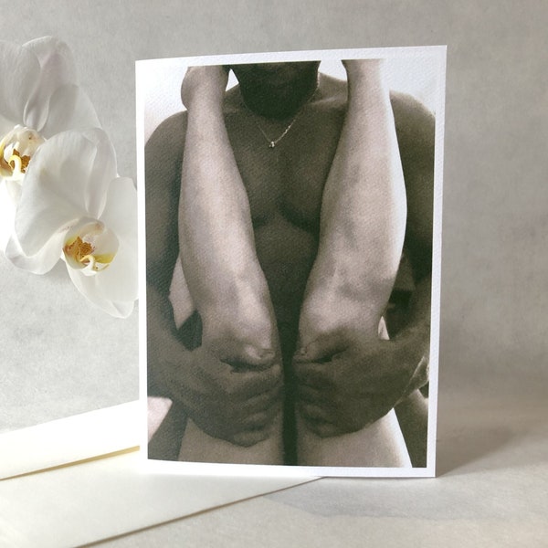 Opening. Male/Female Nudes Photo on Card