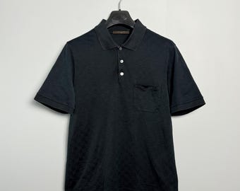 Authentic Men's Louis Vuitton Damier Polo Shirt With Pocket Small Logo Size XL