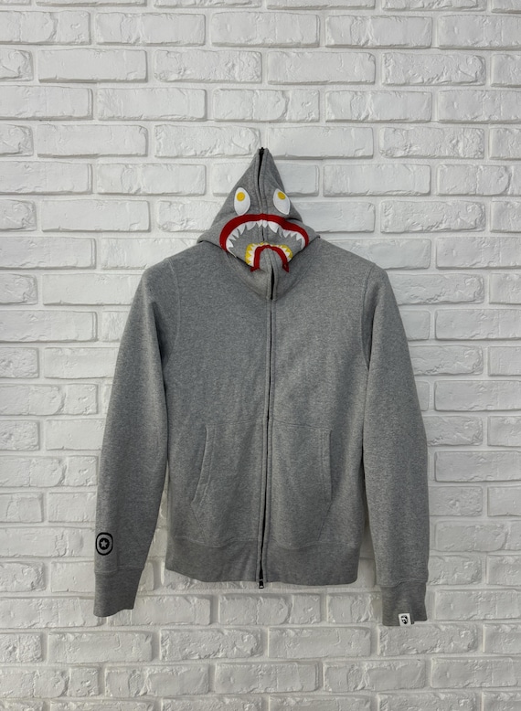 Sudadera con capucha Bape WGM Shark vintage para hombre, color