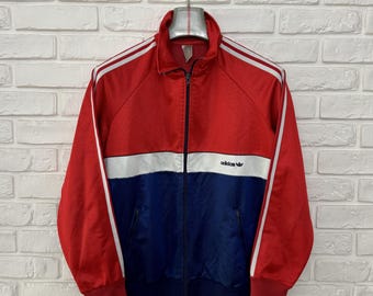 ヴィンテージ アディダス トラックジャケット サイズS レッド ブルー