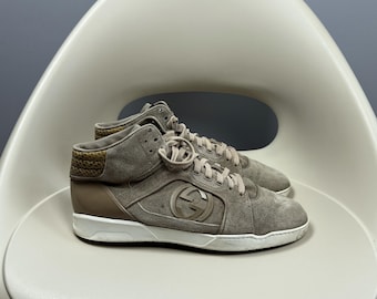 Men's Gucci Suede High Top Sneakers GG Logo Size 9,5 EU 43,5 US 10