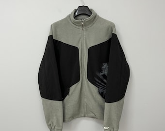 Vintage 2000 Men's Oakley Fleece Jacket Sherpa Y2K Full Zip Gray Black Size L