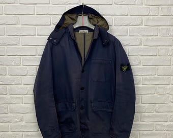 Authentic Stone Island Puffer Hoodie Jacket Size: L/ Vintage Authentic Stone Island Puffer Hoodie Jacket Size: L/ Vintage
