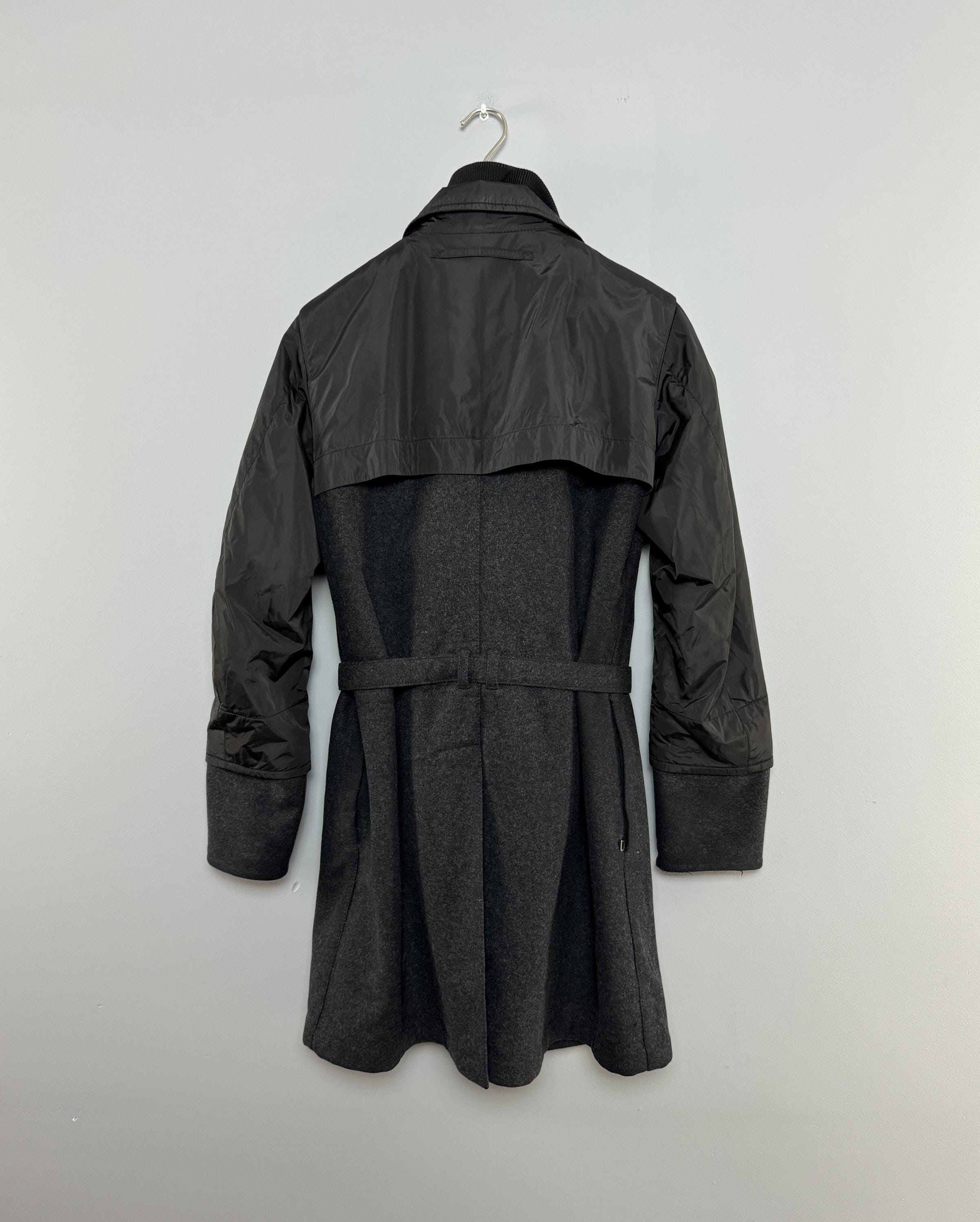 Prada Wool Coat: 2-in-1 Zip Insulated Jacket Black Gray Size 46 - Etsy